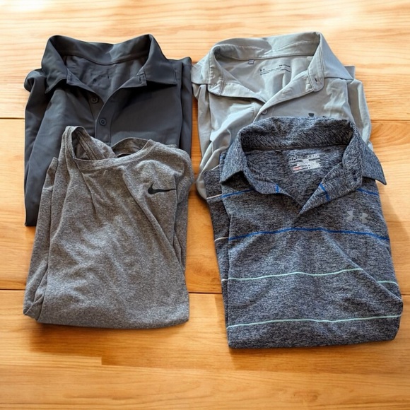 Nike Other - Bundle of four Men's Polo Shirts under armour and Nike dry fit size small